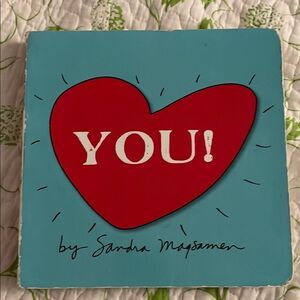 Blue and Red Heart love baby Book